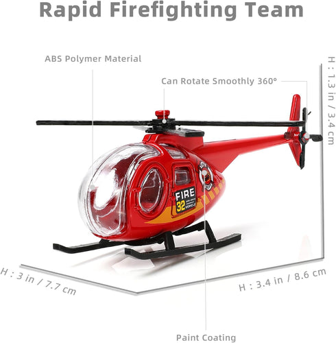 1/87 Metal Diecast Fire Truck Police Rescue Car Helicopter Ambulance Toy Army Military Vehicle Little People Playset Children's Day Car Toy Gift f...