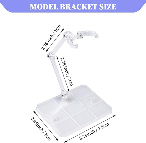 POMER Action Figure Stand, 5 Pcs Transparent Assembly Action Figure Display Holder Base Model Support Stand Compatible with 6" HG/RG/SD Gundam 1/1...