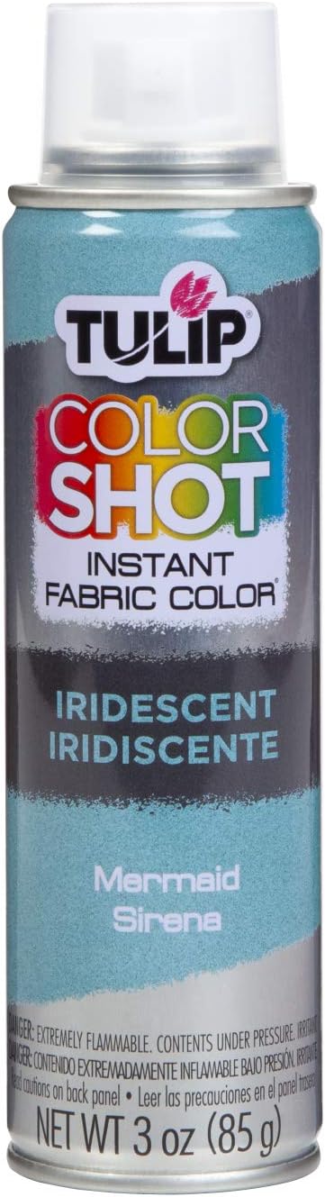 Tulip ColorShot Permanent Fabric Spray Paint 3oz Iridescent Mermaid, Great for Fashion Art Projects...