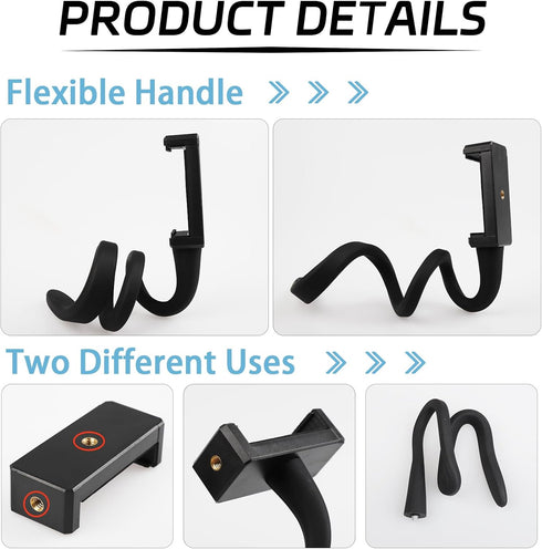 Stroller Phone Holder Portable Cell Phone Seat Stroller Phone Mount with Non-Slip Flexible Arm Flexible Phone Holder Stroller Accessories for Trea...