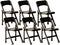 Set of 6 Black Plastic Toy Folding Chairs for WWE & AEW Wrestling Action Figures...