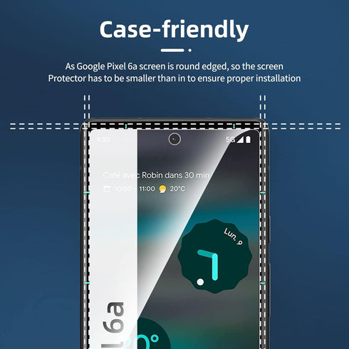 NEW'C [3 Pack Designed for Google Pixel 6a (6.1") Screen Protector Tempered Glass, Case Friendly Anti Scratch Bubble Free Ultra Resistant......