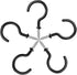 25 Pack Cup Hook Ceiling Hooks, 2.9 Inches, FineGood Vinyl Coated Screw-in Hanger for Indoor and Outdoor Use - Black...
