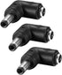 uxcell 3Pcs DC Power Connector Adapter 90 Degree Angle 5.5mm x 2.5mm Male Plug to 5.5mm x 2.1mm Female Jack Coupler Converter for Laptop CCTV Came...