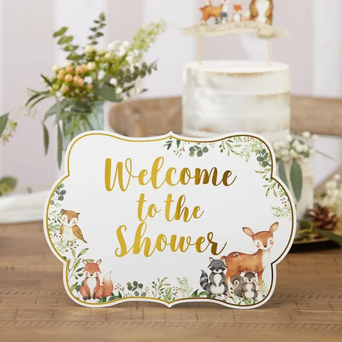 Kate Aspen Woodland Baby Shower Decorations, Decor Sign Kit (8 Different Signs, Welcome Baby Shower Sign and more)...