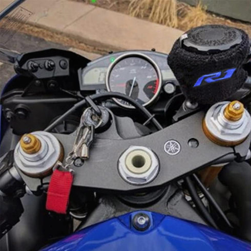 Fits For Yamaha YZF R1 R1S YZF-R1 1999-2022 Motorcycle Accessories Brake Fluid Reservoir Cover Sock (White)...