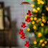 Solar Red Bird Wind Chimes, Color Changing Solar Powered Red Cardinal Bird Wind Chime Wind Moblie LED Light, Mobile Hanging Wind Chimes Portable O...