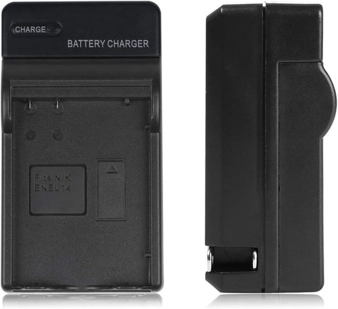 EN-EL14 EN EL14a EN-EL14+Battery Charger MH-24 for Nikon D3100, D3200, D3300, D3400, D3500, D5100, D5200, D5300, D5500, D5600, Df DSLR, Coolpix P7...