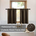 XTMYI Dark Brown Cafe Curtains for Kitchen Set of 2 Pack Insulated Waterproof Short Curtains for Bathroom Small Window,30 Inch Length,Espresso...