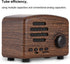 Wireless Bt Speaker, Portable Wooden Retro Desktop Speaker Bass Stereo FM Radio Speaker Support USB TF Card Fit for Travel Home Beach Bathroom Out...