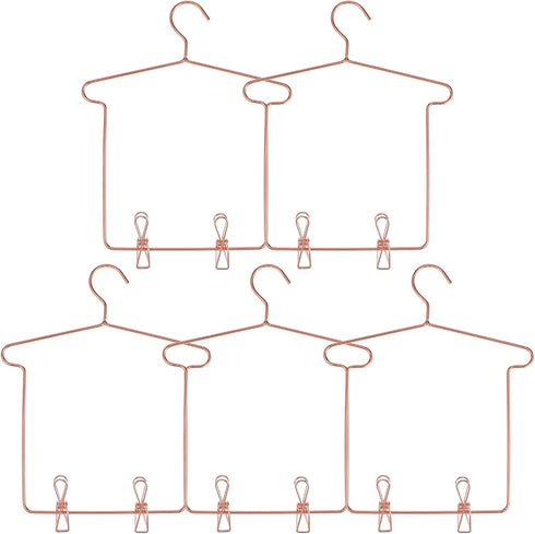 5 Sets Doll Hanger Clothes Hanger Accessories Little Hangers Mini Hangers Coat Hanger Dress Outfit Girl Dolls Doll Stands for 18 Inch Dolls Iron B...