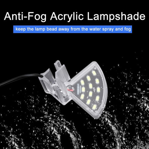 Senzeal M3 Aquarius Aquarium Light Fish Tank Light 5W 12 LED Fan Shaped Aquarium Planted Clip Lamp 600LM for 4-10 Inch Fish Tank White Lighting...