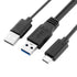 xiwai Type-C USB-C to USB 3.0 Male & USB 2.0 Dual Power Data Y Cable for Laptop & Hard Disk...