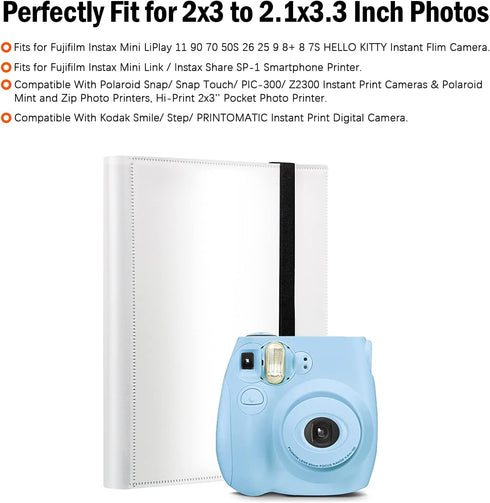 432 Pockets Photo Album for Fujifilm Instax Mini Camera, Polaroid Camera, for Fujifilm Instax Mini 12 11 9 40 99 90 8 7 Evo LiPlay Instant Camera,...