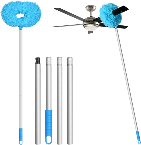 Eunice Ceiling Fan Duster with Extension Pole, Adjustable and Removable Fan Cleaner Blade for High Ceiling, Fan Cleaner for Window Door Furniture ...
