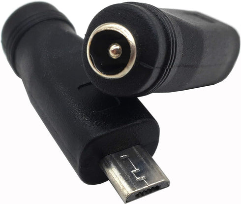 USB to DC Power Adapter, Micro Male to DC 5.5x2.1mm Female 5V Connector Power Charging Adapter for Laptop PC...