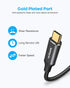 CLEEFUN USB C Extension Cable 1ft, USB C 3.2 Male to USB C Female Extension Cable, 10Gbps Data & 4K Video Sync Transfer USB C Extender Cable 100W ...