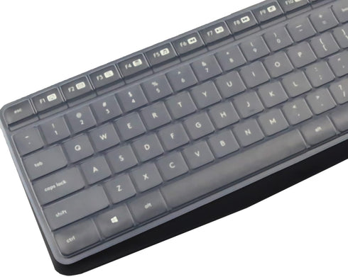 MUBUY-GOL Keyboard Cover Design for Logitech MK235 K375 K375S, Waterproof & Dustproof Silicone Skin, Clear...