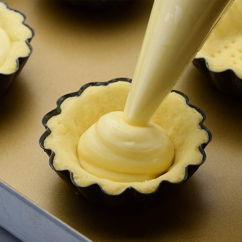 12 Packs Egg Tart Mold, Size 2.6 x 0.9inch, Cupcake Cake Muffin Mold Tin Pan Baking Tool, Carbon Steel...