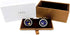 LBFEEL Really Spins Rhodium Plated Blue Globe Earth Cufflinks for Men with a Gift Box...