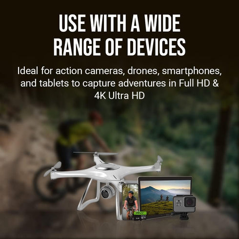 PNY 128GB Premier-X Class 10 U3 V30 microSDXC Flash Memory Card - 100MB/s, A1, 4K UHD, Full HD, UHS-I, micro SD, Black...