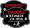 2 Pack Beware of Dog Signs, 10x8 Inch Reflective Aluminum Metal Dog Warning Signs, Durable Ink & Fade Resistant & Weatherproof Beware of Dog Signs...