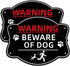 2 Pack Beware of Dog Signs, 10x8 Inch Reflective Aluminum Metal Dog Warning Signs, Durable Ink & Fade Resistant & Weatherproof Beware of Dog Signs...