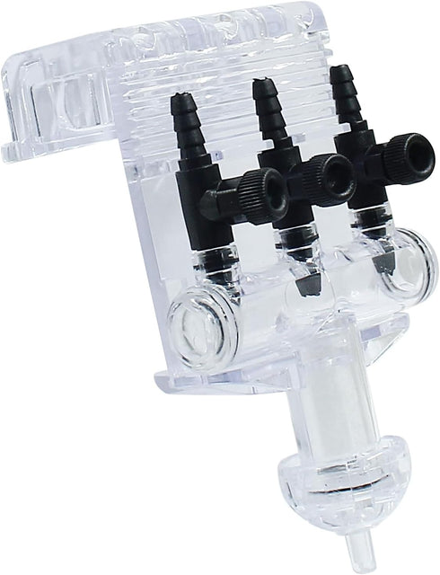 2-Way Aquarium Air Check Flow Control Switch Gang Valve, Aquarium Accessories for Splitter, Tank, Pump(Clear, Black)...