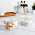 Modern Square Qtip Holder Acrylic Bathroom Vanity Countertop Storage Organizer Canister Jar for Cotton Swabs, Rounds, Balls, Makeup Sponges, Bath ...