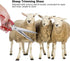 Sheep Shear, Sheep Scissor, Professional Stainless Steel Safety Sheep Wool Shear with Spring for Grooming Heavy Duty Coated Pet Grooming Scissor f...