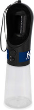 MLB Dog Water Bottle - New York Yankees Baseball Pet Water Bottle. Best Cat Water Bottle. Water Fountain Dispenser for Dogs & Cats, 13.5oz Cool Pe...