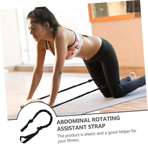 4Pcs Abdominal Wheel Elastic String fitness exercise bands Ab Roller Ropes resistance rope exercise resistance bands Ab Wheel Roller Straps Cloth ...