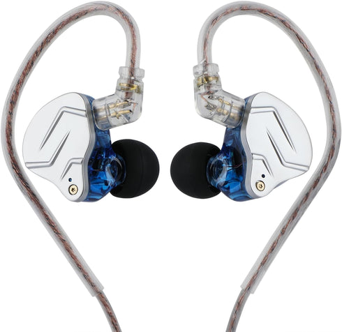 Linsoul KZ ZSN Pro Dual Driver 1BA+1DD Hybrid Metal Earphones HiFi in-Ear Monitor with Detachable Recessed 2Pin Cable, Zin Alloy Panel (Without Mi...