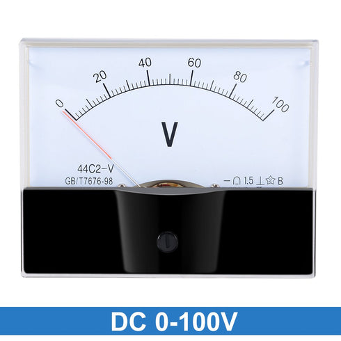 uxcell DC 0-100V Analog Panel Voltage Gauge Volt Meter 44C2 1.5% Error Margin...