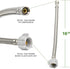 CNCT27416-OM1 Hose Connects to Water, Braided Stainless Steel Supply Line, 3/8 Compression x 7/8 Female Balcock Nut Toilet Connector 16 Inch...