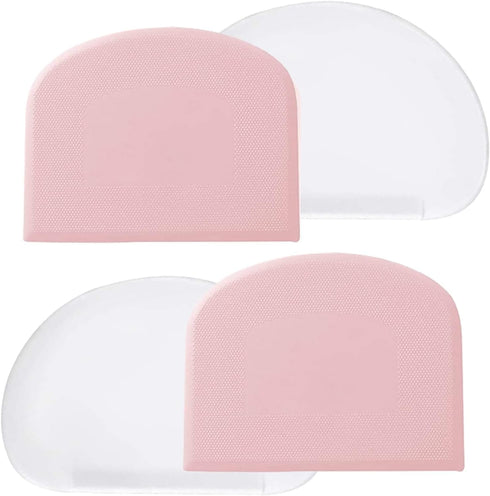 Dough Bowl Scraper Silicon Pastry Scrapers Home Kitchen Food Grade PE Backing Dough Blenders Hard Cutter for Cooking Bread Cake Mixing Pastry Doug...