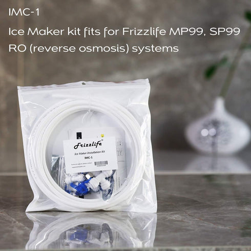 Frizzlife IMC-1 Ice Maker Fridge Water Line Installation Kit Fits For 1/4” & 3/8” Connect Water Filtration system and Reverse Osmosis System...