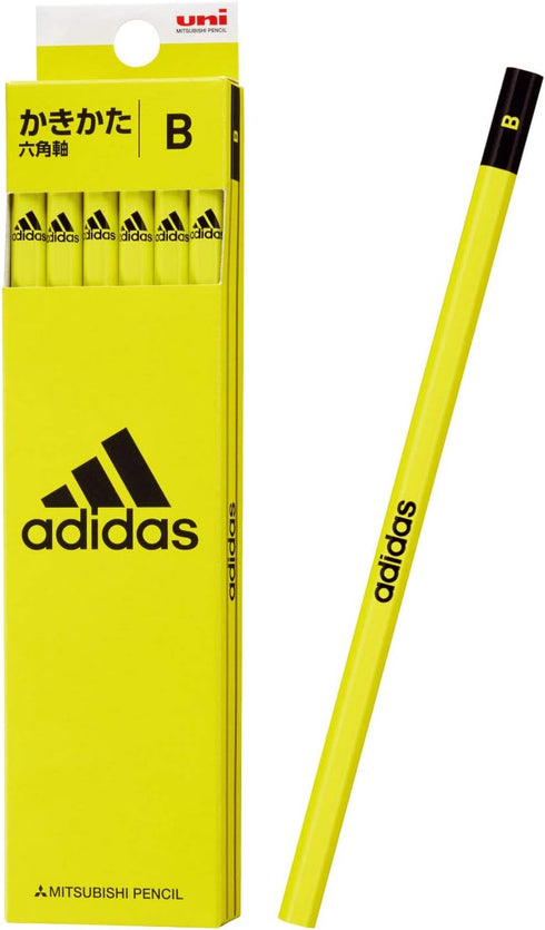 Mitsubishi Pencil, Adidas Pencil, Uni, K5594B AI02 B, Hexagonal Shank, Blue & Black, 1 Dozen...