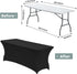 CWK 6FT Waterproof Stretch Spandex Table Cover for Rectangular Tables - Elastic Fitted Tablecloth for Folding Tables,Wrinkle Resistant Table Cloth...