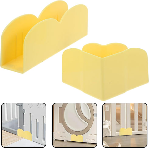 SOLUSTRE 2pcs Playpen Stabilizer Playpen Accessories Replacement Anti Slip and Anti Collapse Safety Baffle Yellow...