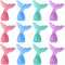 ArtCreativity Acrylic Mermaid Tail Cake & Cupcake Toppers, Set of 24, Mini Mermaid Tail Figurines, Decorations for Sea, Nautical, Mermaid, & Baby ...