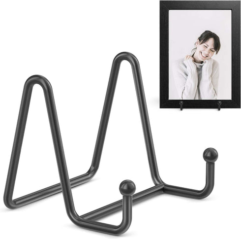 TR-LIFE Plate Stands for Display - 3 Inch Plate Holder Display Stand + Metal Frame Holder Stand for Picture, Decorative Plate, Book, Photo Easel (...