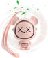 Bear Fan, Handheld Fan, Portable Neck Fan, Cute Desk Fan, Rechargeable, 3 Speed Wind, Bladeless Design, Exquisite Appearance, Pink...