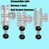 Double 1" Ball Mount Base Ball Adapter Compatible with RAM Mounts B Size 1 inch Double Ball Socket Arms, Black-1...