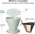 Coffee Dripper with Reusable Stainless Steel Filter for Travel Camping, Cafe, Restaurants, Office, Home,Large 18 oz BPA Free Dishwasher Safe...