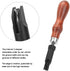 V Type Push Groover, Adjustable Wood Handle Leather Craft Hand Tool V Type Push Grooving Device Leather Grooving Craft Gouge Tool for Professional...