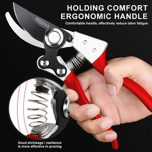 Garden Pruners, Heavy Duty Garden Clippers,Pruning Shears with Adjustable Thumb Lock,Hand Gardening Tools Pruners,Stainless Steel Sharp Gardening ...