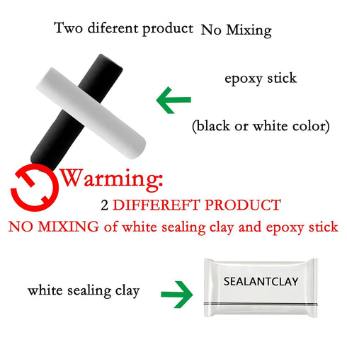 Duct Seal Repair Sealing Clay 5 Pack White Seal Putty, Quick Mending Mud for Drain Connection, Wall Hole, Air Conditioning Hole...
