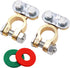 Tnisesm 1Pair Battery Terminal Set with Anti-corrosion Washers, Positive Negative Battery Terminals Connectors Clamps for Boat Yacht Camper Truck ...
