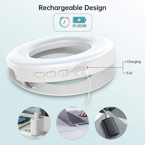 Benbilry Clip On Selfie Ring Light, Compatible with iPhone 15/14/13/12 Series, Rechargeable Mini Circle Lights with 3 Modes / 4-Level Brightness f...
